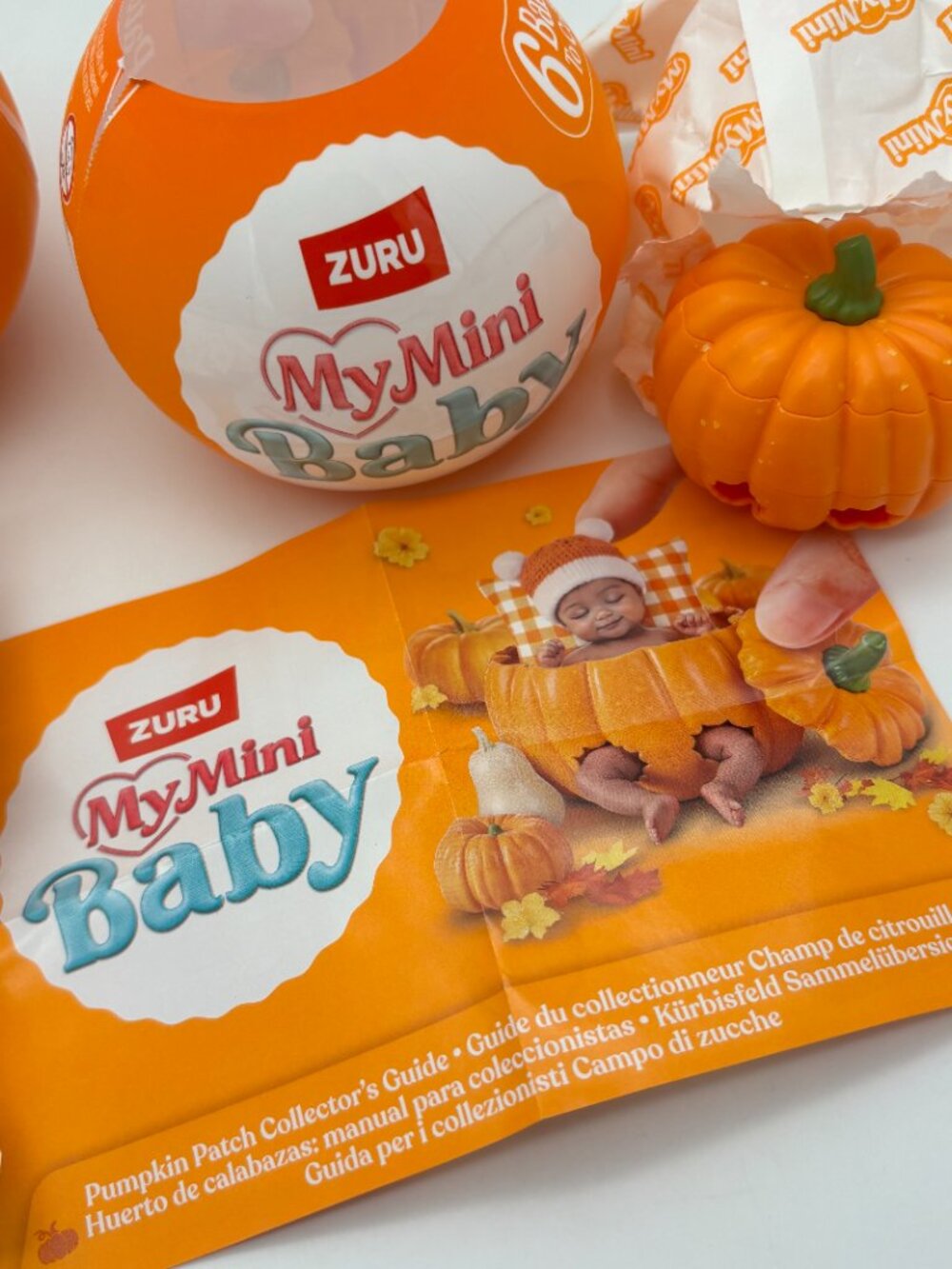 ZURU My Mini Baby Pumpkin Patch Halloween Surprise Mystery Capsule Ball, Opened